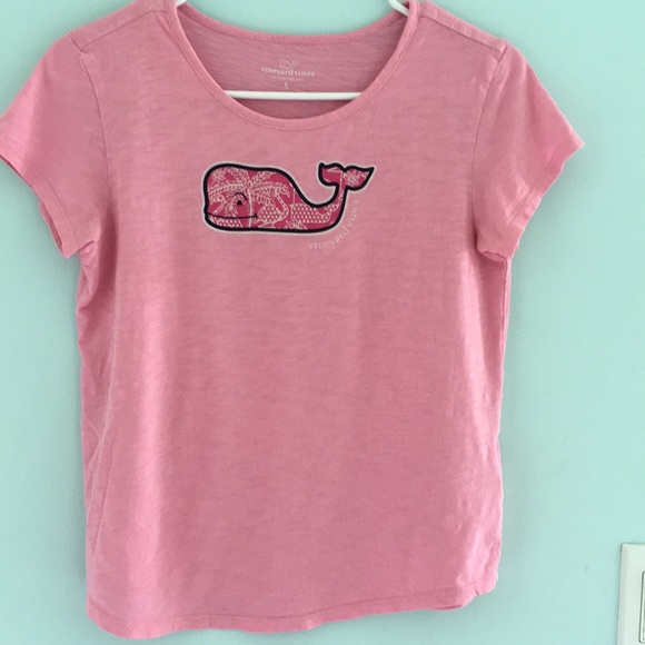 Vineyard Vines Other - Vineyard Vines pink whale top. Girls size L shirt